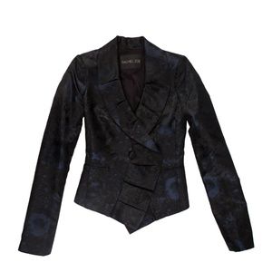 Rachel Zoe size 2 brocade blue blazer